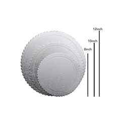 Round Cake Board Silver 3Pcs Set - bakeware bake house kitchenware bakers supplies baking