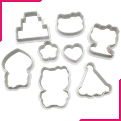 Hellow Kitty Shape Cookie Cutter 8 Pcs Set - bakeware bake house kitchenware bakers supplies baking