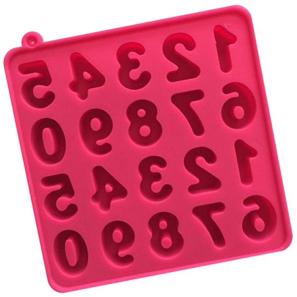 0 to 9 Digital Number Shape Silicone Ice Cube Tray Mold - bakeware bake house kitchenware bakers supplies baking
