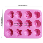 12 Cavity Silicone Flower Mold - bakeware bake house kitchenware bakers supplies baking