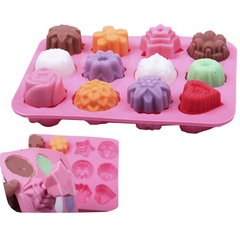12 Cavity Silicone Flower Mold - bakeware bake house kitchenware bakers supplies baking