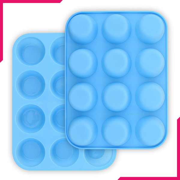 12 Cups Silicone Baking Molds - bakeware bake house kitchenware bakers supplies baking