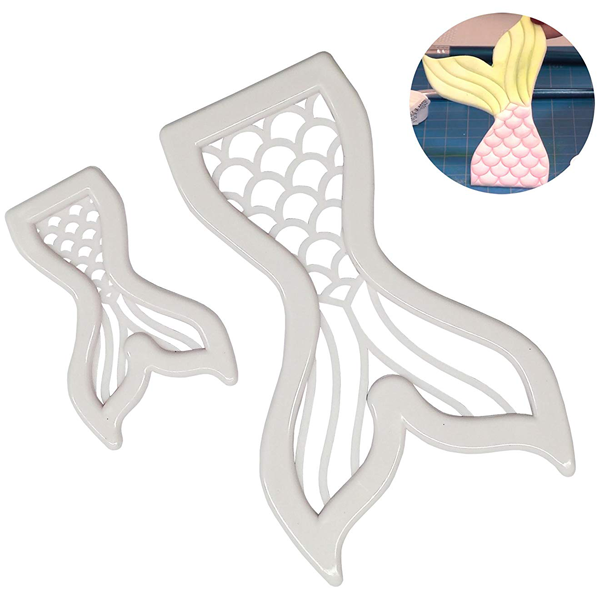 Fish Tail Fondant & Cookie Cutter 2Pcs Set - bakeware bake house kitchenware bakers supplies baking