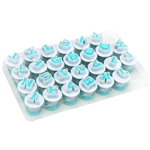Alphabet Plunger Cutter Full Set - bakeware bake house kitchenware bakers supplies baking