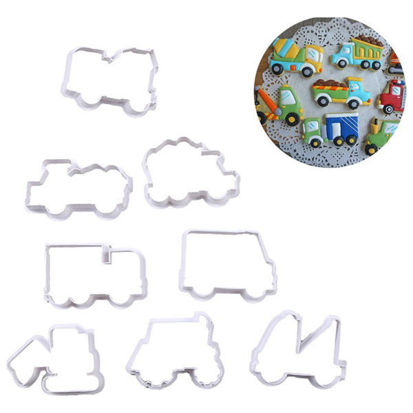 Construction Vehicle Cookie Cutter 8 Pcs Set - bakeware bake house kitchenware bakers supplies baking