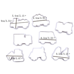 Construction Vehicle Cookie Cutter 8 Pcs Set - bakeware bake house kitchenware bakers supplies baking