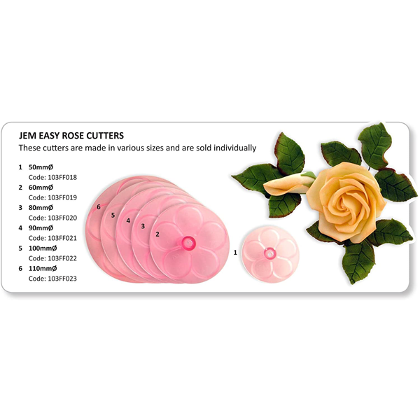 Roses Pink Flower Fondant 6 Pcs Cutter Set - bakeware bake house kitchenware bakers supplies baking