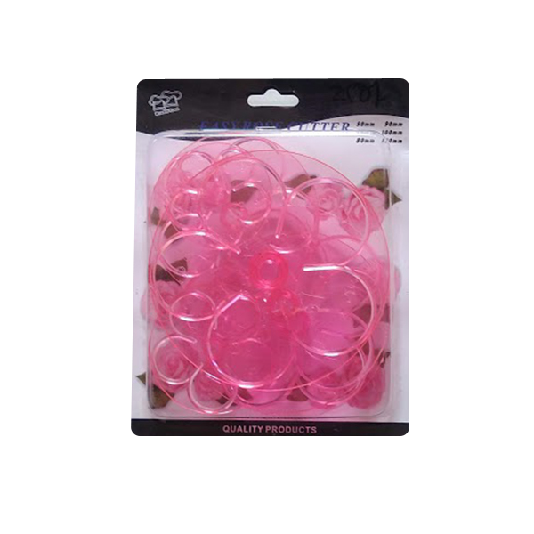 Roses Pink Flower Fondant 6 Pcs Cutter Set - bakeware bake house kitchenware bakers supplies baking