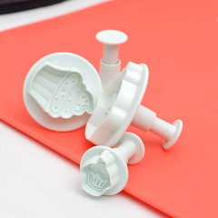 Cupcake Ice Cream Plunge Cutter 4 Pcs - bakeware bake house kitchenware bakers supplies baking