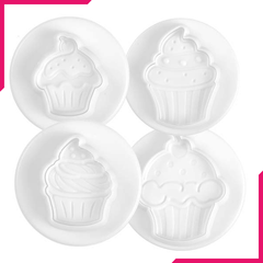 Cupcake Ice Cream Plunge Cutter 4 Pcs - bakeware bake house kitchenware bakers supplies baking