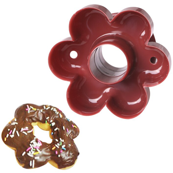 Plastic Flower Donut Cutter - bakeware bake house kitchenware bakers supplies baking