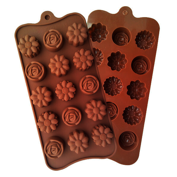Chocolate Mold Flowers Shapes - bakeware bake house kitchenware bakers supplies baking