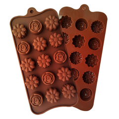 Chocolate Mold Flowers Shapes - bakeware bake house kitchenware bakers supplies baking