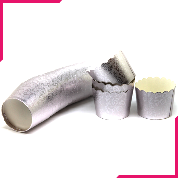 Paper Cupcake Liner Silver - bakeware bake house kitchenware bakers supplies baking