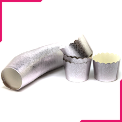 Paper Cupcake Liner Silver - bakeware bake house kitchenware bakers supplies baking