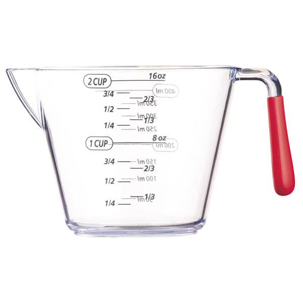 Acrylic Measuring Jug 500ml - bakeware bake house kitchenware bakers supplies baking