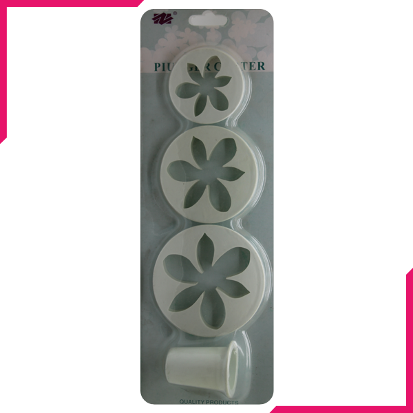 4 Pcs Fondant Plunge Cutter Decorating Tool - bakeware bake house kitchenware bakers supplies baking