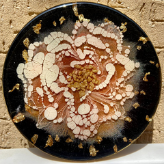 Handmade Resin Art Peach Flower Coaster Single