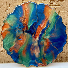 Handmade Resin Art Pool Of Colors Single Coaster