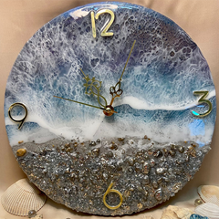 Handmade Resin Art Wall Clock