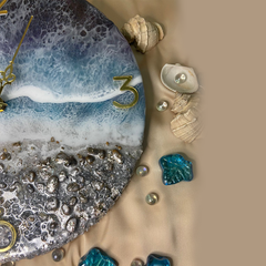 Handmade Resin Art Wall Clock