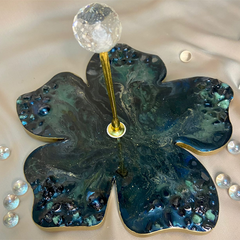 Handmade Resin Art Black Galaxy Platter