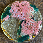 Handmade Resin Art Druzy Flower Dish Small