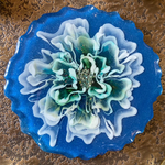 Handmade Resin Art Single Dark Blue Coaster