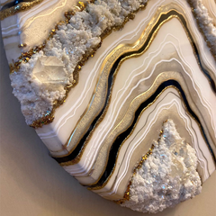 Handmade Resin Art Wall Hanging 13"