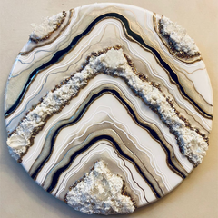 Handmade Resin Art Wall Hanging 13"