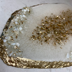 Handmade Resin Art White Tray