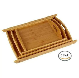 Wooden Tray Set 3pcs