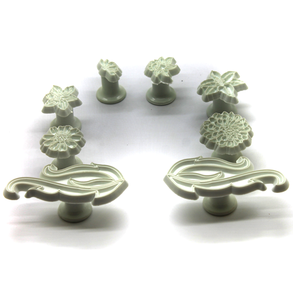 8 Pcs Fondant Cutter Plunger Cookies Decorating Tool - bakeware bake house kitchenware bakers supplies baking