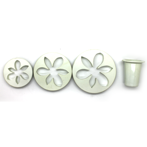 4 Pcs Fondant Plunge Cutter Decorating Tool - bakeware bake house kitchenware bakers supplies baking