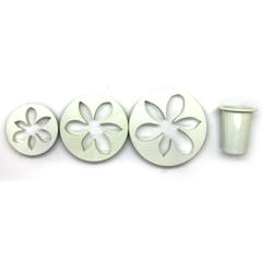 4 Pcs Fondant Plunge Cutter Decorating Tool - bakeware bake house kitchenware bakers supplies baking