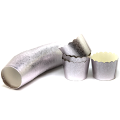 Paper Cupcake Liner Silver - bakeware bake house kitchenware bakers supplies baking