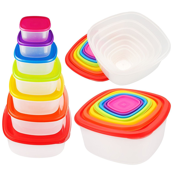 7 Pieces Home Food Storage Container Square - bakeware bake house kitchenware bakers supplies baking