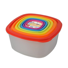 7 Pieces Home Food Storage Container Square - bakeware bake house kitchenware bakers supplies baking