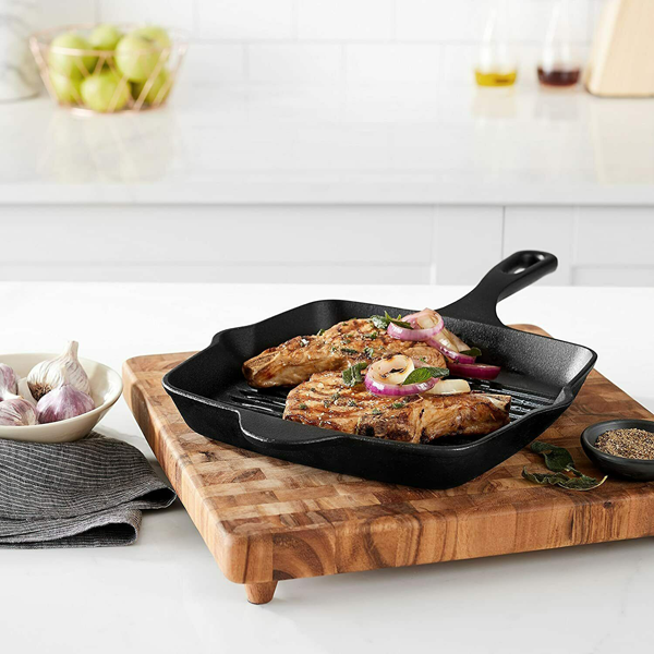Cast Iron Square Griddle Pan -22Cm - bakeware bake house kitchenware bakers supplies baking