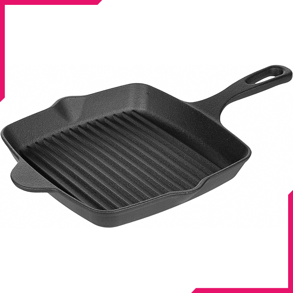Cast Iron Square Griddle Pan -22Cm - bakeware bake house kitchenware bakers supplies baking
