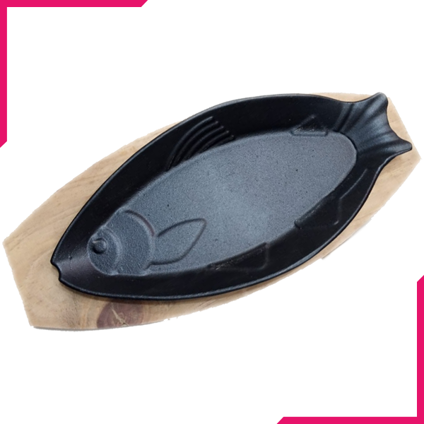 Cast Iron Fish Shaped Baking Dish Pan - bakeware bake house kitchenware bakers supplies baking