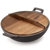 Cast Iron Karahi With Wooden Lid