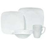 Corelle Square 16pc Dinnerware Set - Pure White