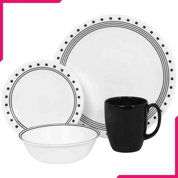 Corelle Livingware Series 16 Pcs Set City Block - bakeware bake house kitchenware bakers supplies baking