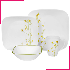 Corelle 16 Pcs Square Dinnerware Set - Kobe - bakeware bake house kitchenware bakers supplies baking
