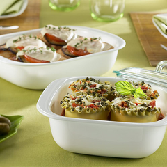 CorningWare SimplyLite Square Casserole W/ Glass & Plastic Lids