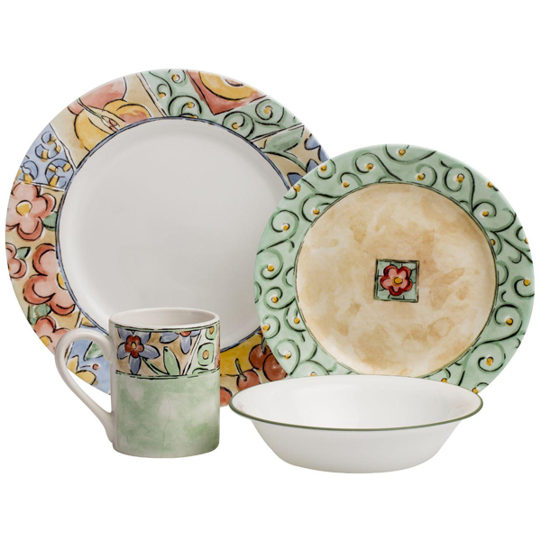 Corelle 16 Pcs Set Watercolors - IMP - bakeware bake house kitchenware bakers supplies baking