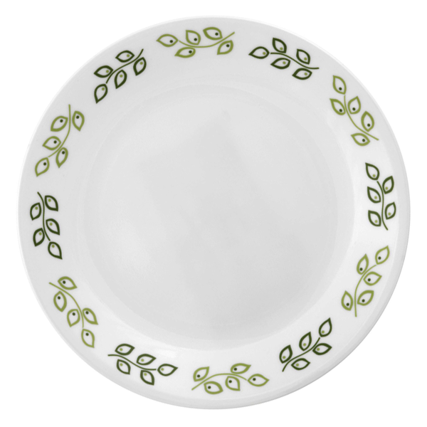 Corelle Livingware 8.5" Luncheon Plate Neo Leaf - bakeware bake house kitchenware bakers supplies baking