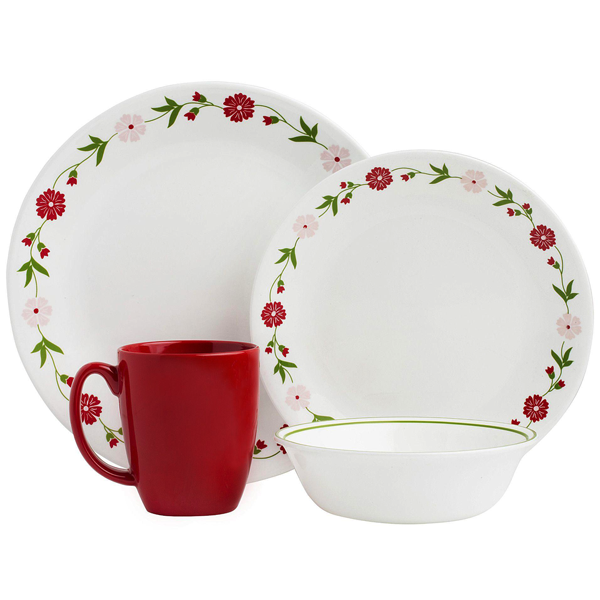 Corelle Livingware Series 16 Pcs Set Spring Pink - bakeware bake house kitchenware bakers supplies baking