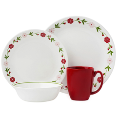 Corelle Livingware Series 16 Pcs Set Spring Pink - bakeware bake house kitchenware bakers supplies baking